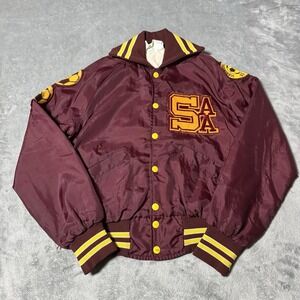 VTG 1980s Schaumburg Athletic Assn. Youth L Varsity Jacket‎ (Can Fit Womens XS)